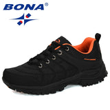 BONA 2020 New Designers Popular Hiking Shoes Man Nubuck Leather Mesh Outdoor Men Sneakers Climbing Shoes Men Sport Shoes Trendy