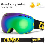 COPOZZ Brand Ski Goggles Men Women Snowboard Goggles Glasses For Skiing UV400 Protection Skiing Snow Glasses Anti-Fog Ski Mask