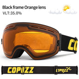 COPOZZ Brand Ski Goggles Men Women Snowboard Goggles Glasses For Skiing UV400 Protection Skiing Snow Glasses Anti-Fog Ski Mask