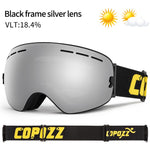 COPOZZ Brand Ski Goggles Men Women Snowboard Goggles Glasses For Skiing UV400 Protection Skiing Snow Glasses Anti-Fog Ski Mask