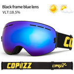 COPOZZ Brand Ski Goggles Men Women Snowboard Goggles Glasses For Skiing UV400 Protection Skiing Snow Glasses Anti-Fog Ski Mask