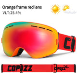 COPOZZ Brand Ski Goggles Men Women Snowboard Goggles Glasses For Skiing UV400 Protection Skiing Snow Glasses Anti-Fog Ski Mask