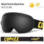 COPOZZ Brand Ski Goggles Men Women Snowboard Goggles Glasses For Skiing UV400 Protection Skiing Snow Glasses Anti-Fog Ski Mask