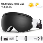 COPOZZ Brand Ski Goggles Men Women Snowboard Goggles Glasses For Skiing UV400 Protection Skiing Snow Glasses Anti-Fog Ski Mask