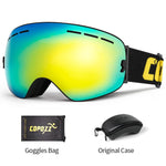 COPOZZ Brand Ski Goggles Men Women Snowboard Goggles Glasses For Skiing UV400 Protection Skiing Snow Glasses Anti-Fog Ski Mask