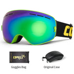 COPOZZ Brand Ski Goggles Men Women Snowboard Goggles Glasses For Skiing UV400 Protection Skiing Snow Glasses Anti-Fog Ski Mask