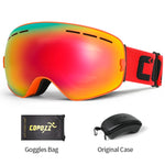 COPOZZ Brand Ski Goggles Men Women Snowboard Goggles Glasses For Skiing UV400 Protection Skiing Snow Glasses Anti-Fog Ski Mask