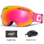 COPOZZ Brand Ski Goggles Men Women Snowboard Goggles Glasses For Skiing UV400 Protection Skiing Snow Glasses Anti-Fog Ski Mask