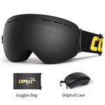 COPOZZ Brand Ski Goggles Men Women Snowboard Goggles Glasses For Skiing UV400 Protection Skiing Snow Glasses Anti-Fog Ski Mask