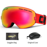 COPOZZ Brand Ski Goggles Men Women Snowboard Goggles Glasses For Skiing UV400 Protection Skiing Snow Glasses Anti-Fog Ski Mask