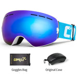 COPOZZ Brand Ski Goggles Men Women Snowboard Goggles Glasses For Skiing UV400 Protection Skiing Snow Glasses Anti-Fog Ski Mask