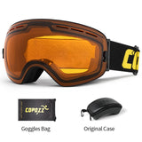 COPOZZ Brand Ski Goggles Men Women Snowboard Goggles Glasses For Skiing UV400 Protection Skiing Snow Glasses Anti-Fog Ski Mask