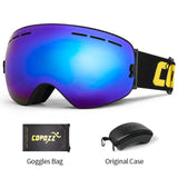 COPOZZ Brand Ski Goggles Men Women Snowboard Goggles Glasses For Skiing UV400 Protection Skiing Snow Glasses Anti-Fog Ski Mask