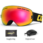 COPOZZ Brand Ski Goggles Men Women Snowboard Goggles Glasses For Skiing UV400 Protection Skiing Snow Glasses Anti-Fog Ski Mask