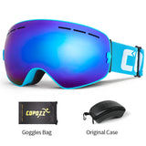 COPOZZ Brand Ski Goggles Men Women Snowboard Goggles Glasses For Skiing UV400 Protection Skiing Snow Glasses Anti-Fog Ski Mask