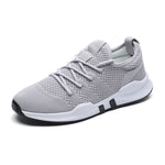 Men Shoes Summer Brand Fashion Men Casual Shoes Lightweight Breathable Men Sneakers Lace Up Gray White Black Red Tenis Man Shoes